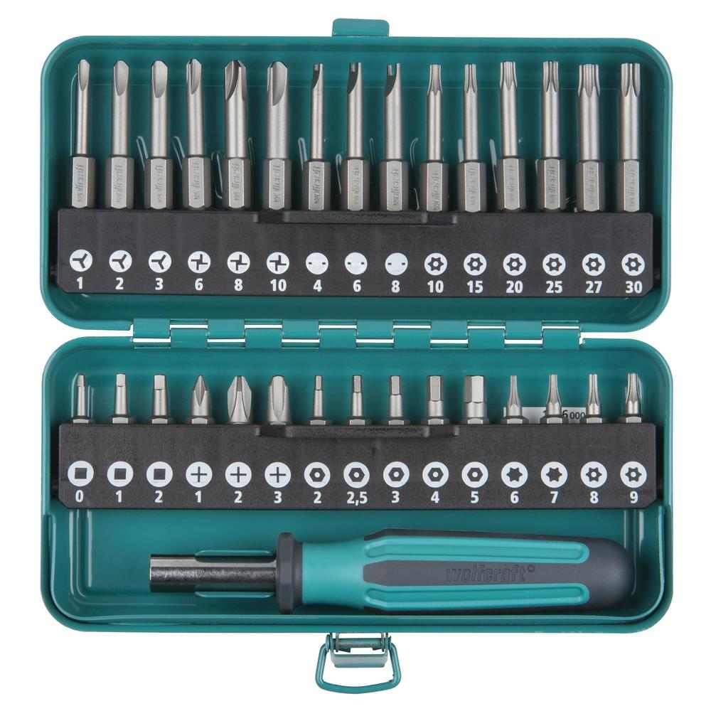Wolfcraft Set Bit Nastavaka + Ručka “30 SOLID” Kombi / 31 dijelni – 1386000 by Wolfcraft 1386000 Garniture / Setovi Pribora