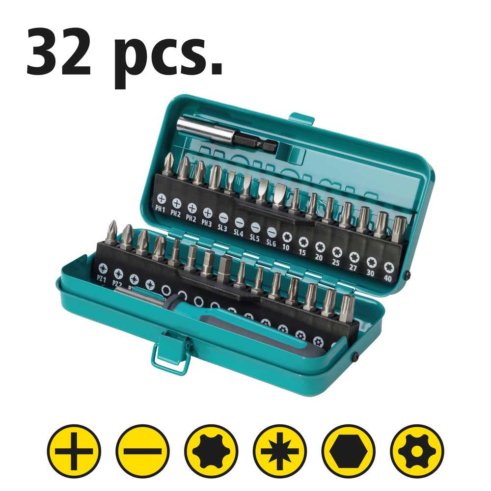 Wolfcraft Set Bit Nastavaka + Ručka “30 SOLID” / 32 dijelni – 1388000 by Wolfcraft 1388000 Garniture / Setovi Pribora