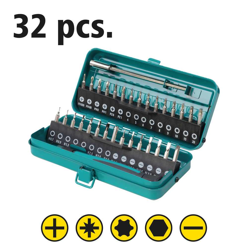 Wolfcraft Set Bit Nastavaka + Ručka “MICRO BIT BOX” / 32 dijelni – 1389000 by Wolfcraft 1389000 Garniture / Setovi Pribora