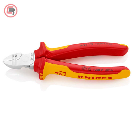 Knipex Kliješta Bočna Sječa – Sječice / Skidanje Izolacije 160 mm 1000V – 14 26 160 by Knipex 14 26 160 Kliješta