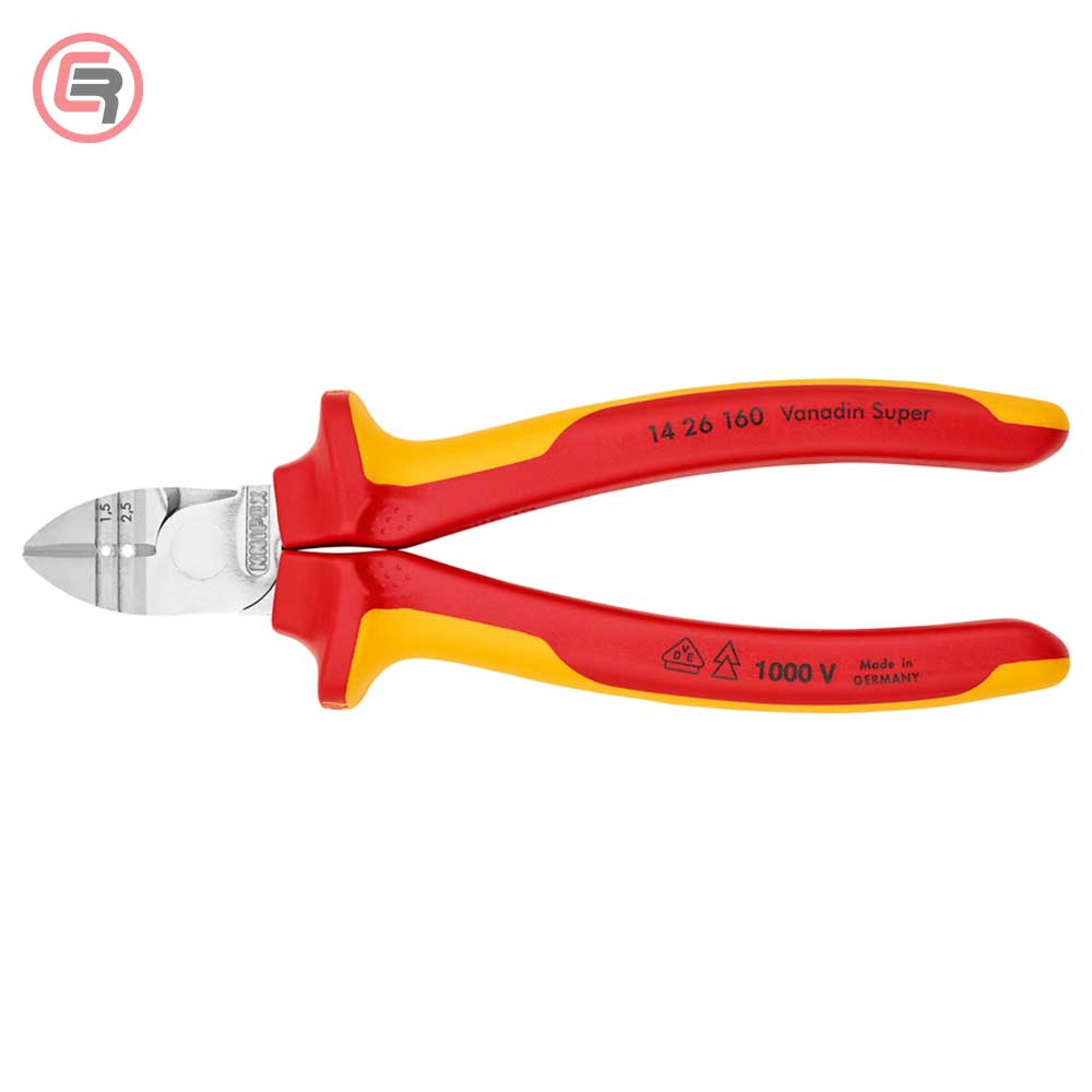 Knipex Kliješta Bočna Sječa – Sječice / Skidanje Izolacije 160 mm 1000V – 14 26 160 by Knipex 14 26 160 Kliješta - detalj 3