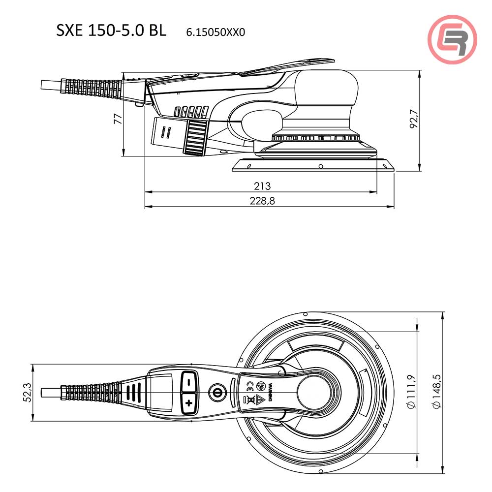Metabo Brusilica SXE 150-5.0 BL Ekscentar Elektronik 150 mm / 350 W – 615050000 by Metabo 615050000 Vibracione / Ekscentar