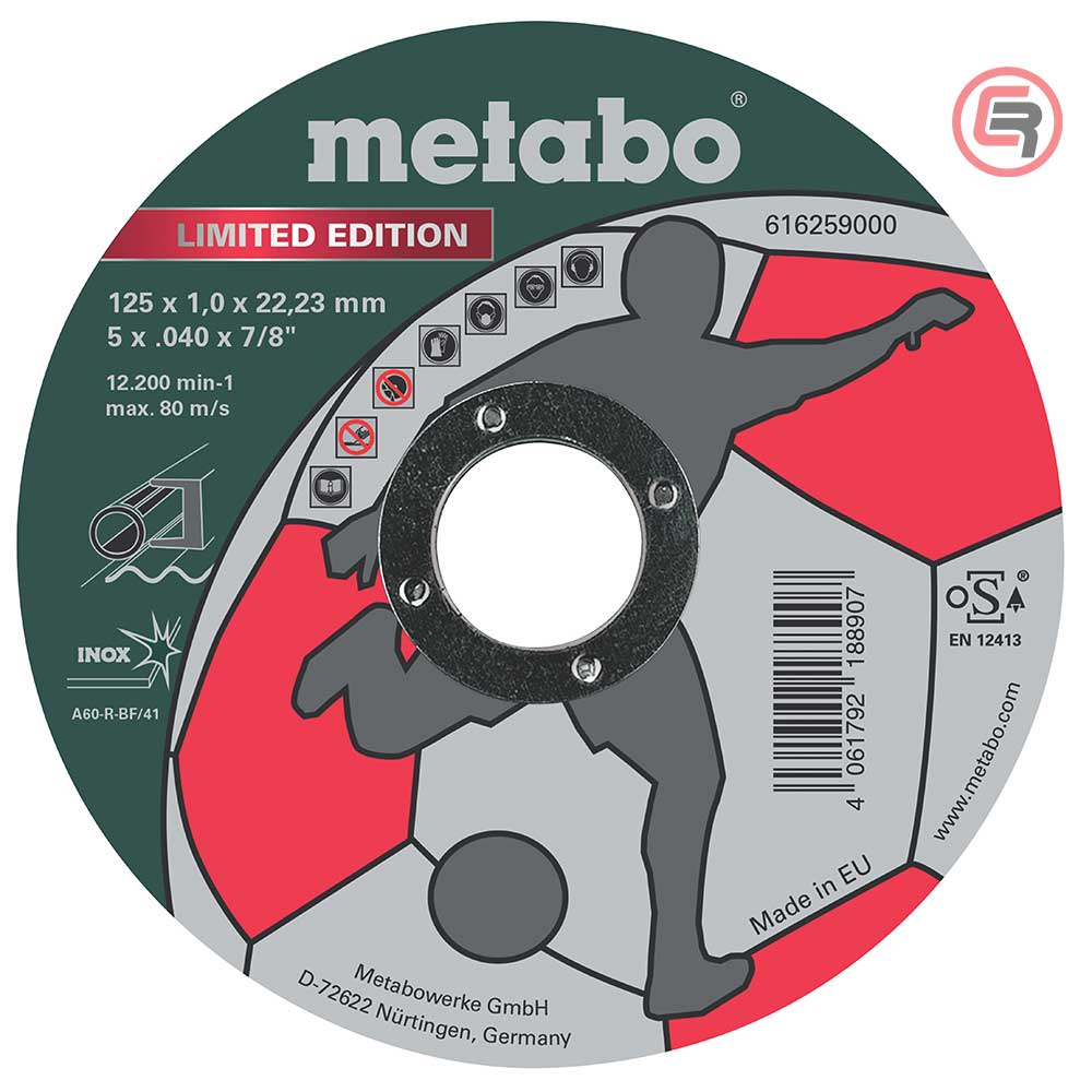 Metabo Rezna Ploča 125 x 1 x 22,2 mm Inox Limited Edition Soccer – 616259000 by Metabo 616259 Pribor Za Brusilice