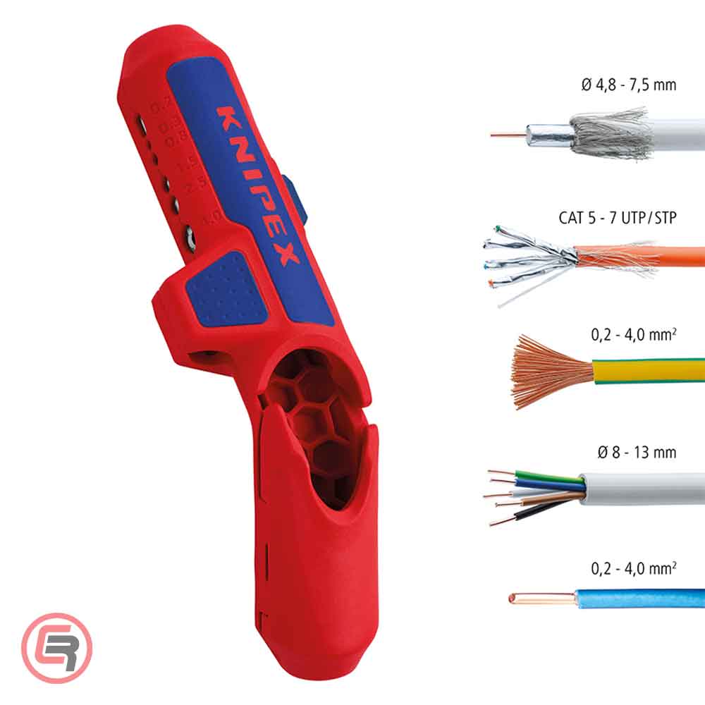 Knipex Skidač Izolacije Univerzalni ErgoStrip fi 8-13 mm Za Dešnjake – 16 95 01 SB by Knipex 16 95 01 SB Alati Za