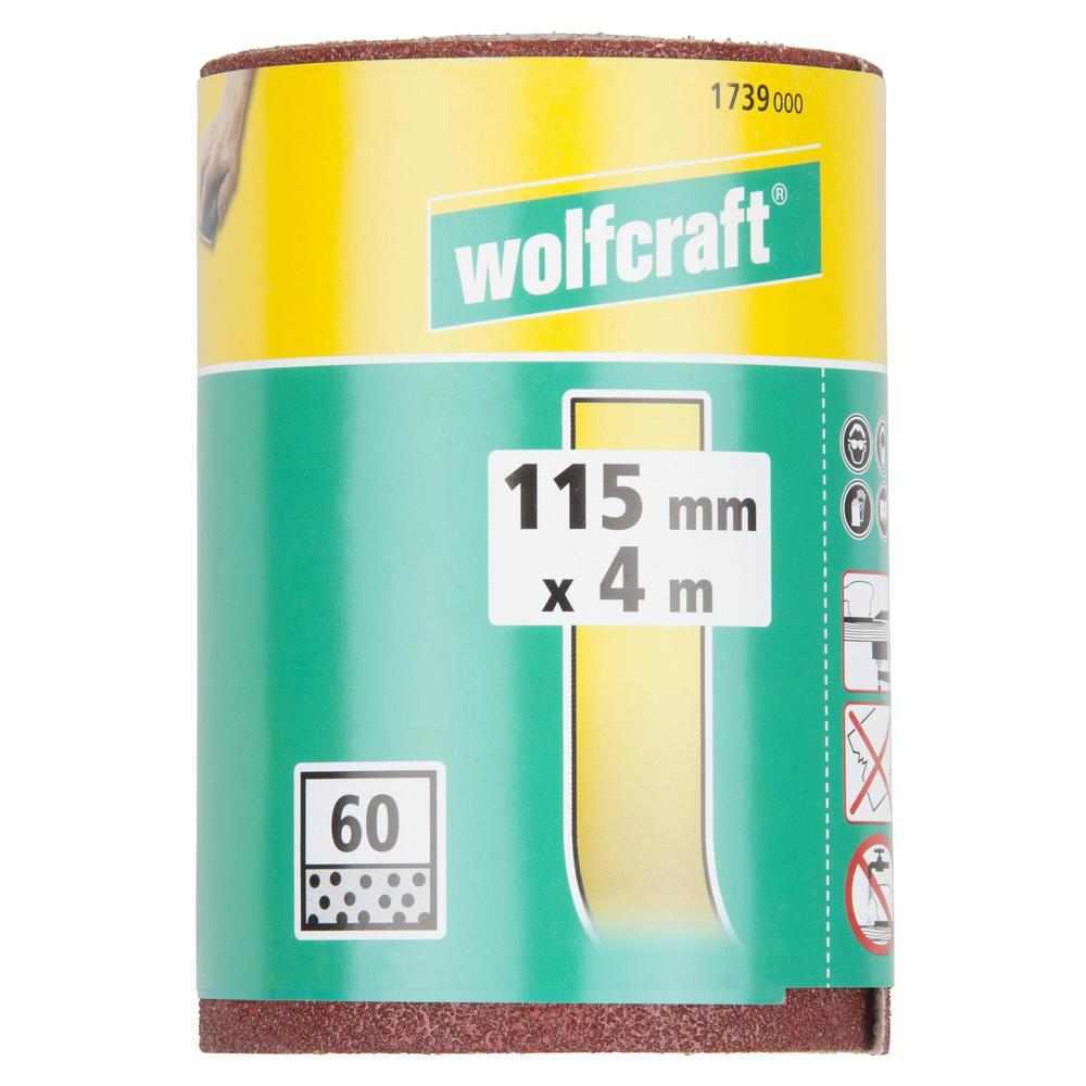Wolfcraft Papir Brusni Velur Rolna 4 m x 115 mm GR. 60 Drvo / Metal – 1739000 by Wolfcraft 1739000 Brusni Papir i Brusne