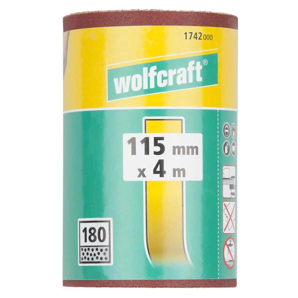 Wolfcraft Papir Brusni Velur Rolna 4 m x 115 mm GR. 180 Drvo / Metal – 1742000 by Wolfcraft 1742000 Brusni Papir i Brusne