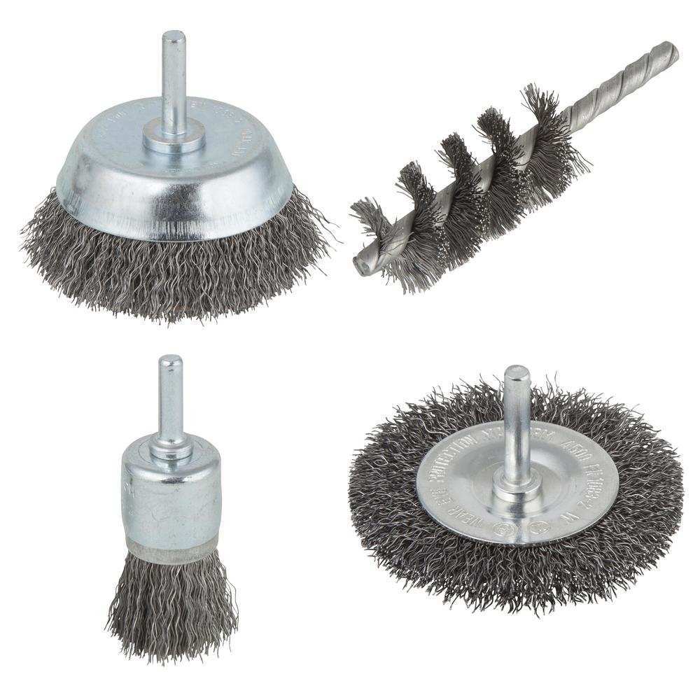 Wolfcraft Set Četki Čeličnih Za Bušilicu Prihvat 6 mm / 4 dijelni – 2133000 by Wolfcraft 2133000 Četke, Brusni Kolutovi
