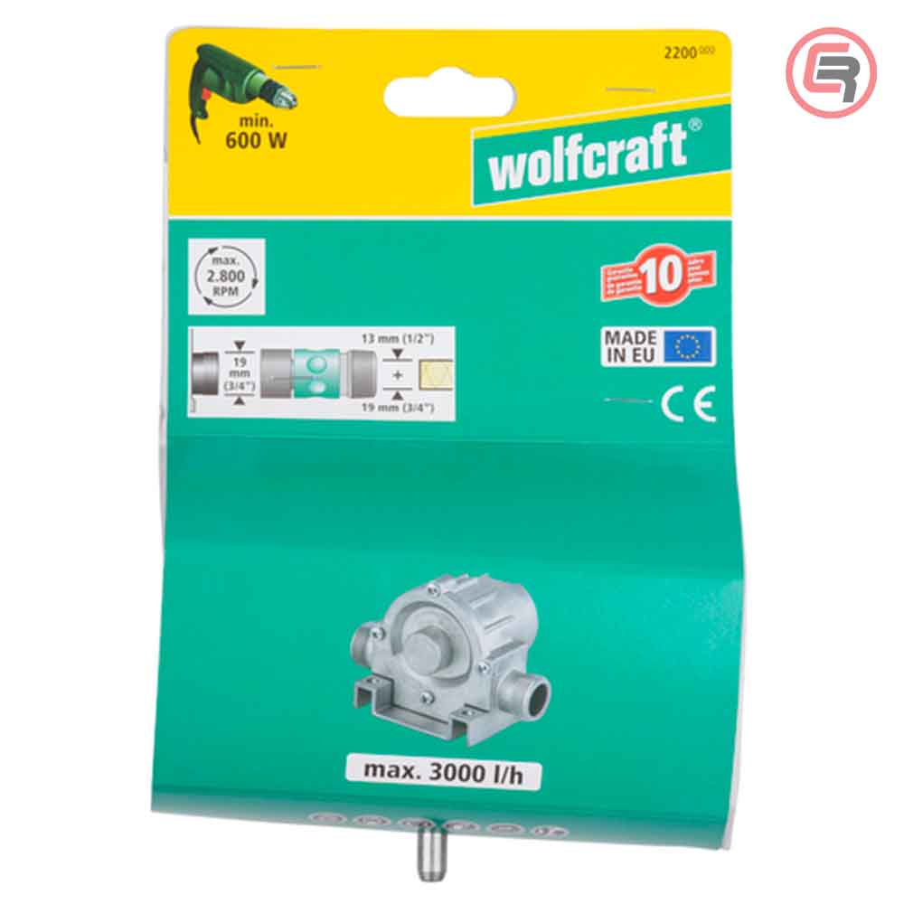 Wolfcraft Pumpa Pretočna Za Bušilicu Metalno Kućište 3000 l/h – 2200000 by Wolfcraft 2200000 Ostali Pribor Za Bušilice