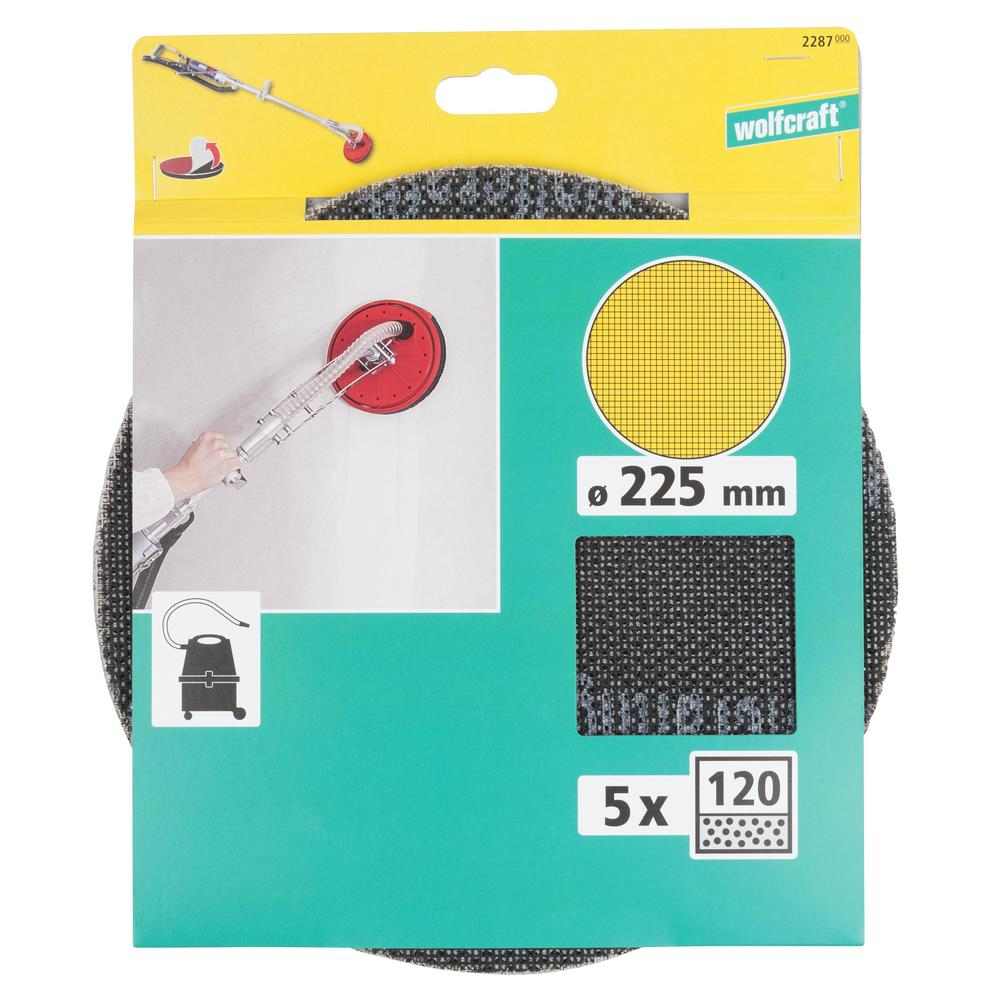 Wolfcraft Brusna Mrežica Za Gips Ploče K120 / 225 mm / 5 kom – 2287000 by Wolfcraft 2287000 Brusni Papir i Brusne Trake