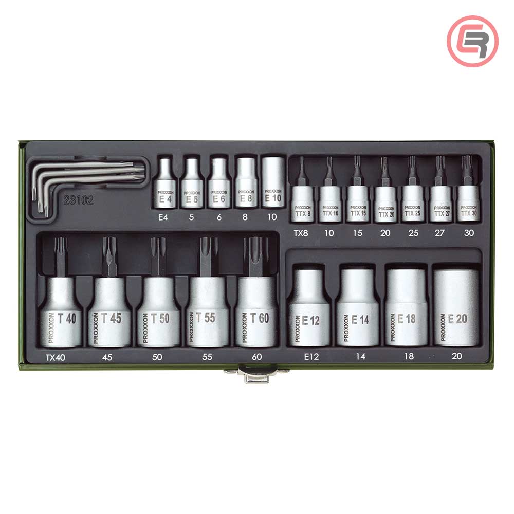 Proxxon Garnitura Nasadnih Torx Ključeva 1/4”+1/2” TX8-TX60 / 24 dijelna – 23102 by Proxxon 23102 Garniture / Setovi Alata