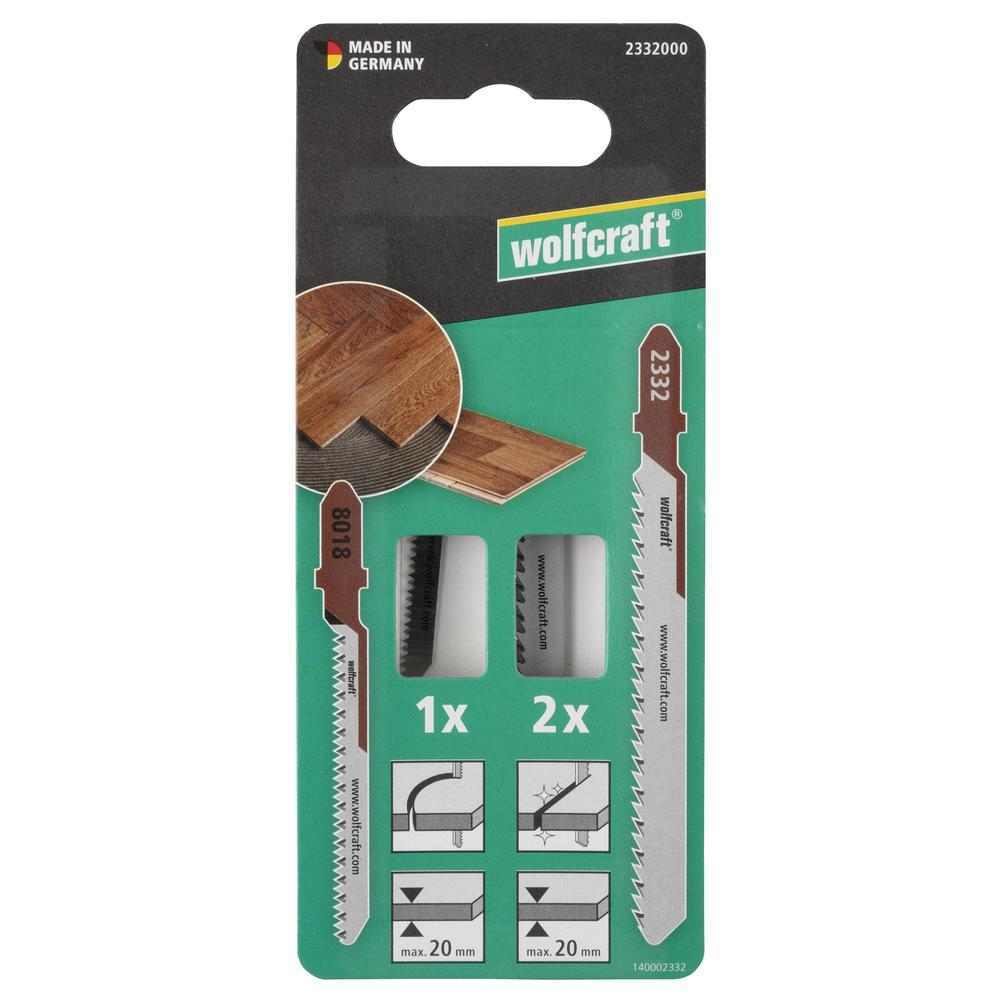 Wolfcraft Ubodne Pilice Za PARKET HSS / HCS Fini Ravni i Zakrivljeni Rez / 3 kom – 2332000 by Wolfcraft 2332000 Pribor Za