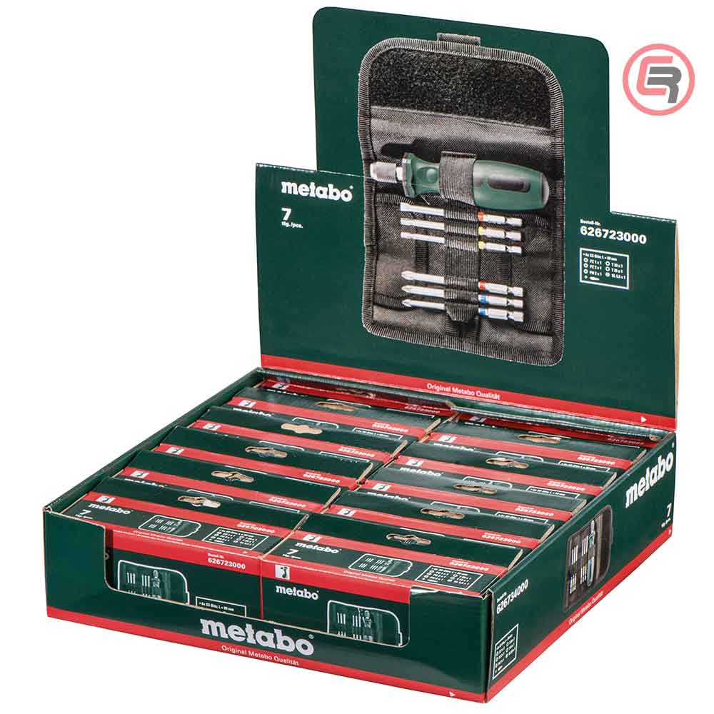 Metabo Set Bitova + Ručka Za Bitove + Torbica “SP” 7 dijelni – 626723000 by Metabo 626723000 Garniture / Setovi Pribora