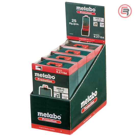 Metabo Garnitura Svrdala Za Metal HSS-G, 1-13 mm / 25 dijelna u Metalnoj Kutiji “SP” – 627154000 by Metabo 627154000