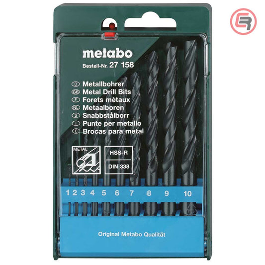 Metabo garnitura HSS-R svrdala za metal 1–10 mm u plastičnoj kutiji
