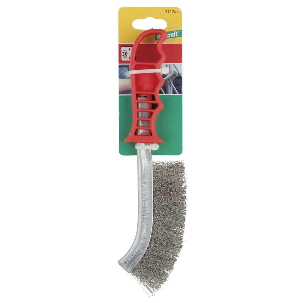 Wolfcraft Četka S Plastičnom Drškom 265/125x30x0,3 mm Inoxna Žica – 2717000 by Wolfcraft 2717000 Ostali Alati i Pribor