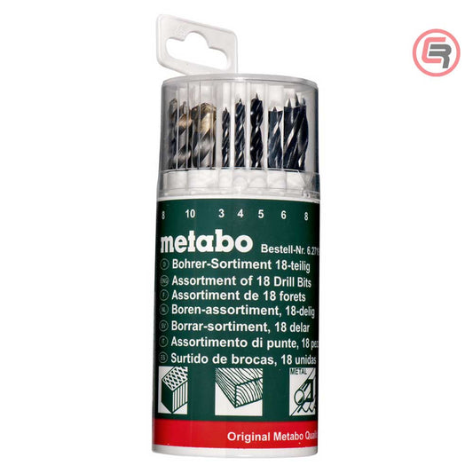 Metabo garnitura od 18 svrdala za drvo, metal i beton u plastičnoj kutiji
