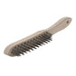 Wolfcraft Četka S Drvenom Drškom 265/140x23x0,3 mm Čelična Žica 4-Redna – 2723000 by Wolfcraft 2723000 Ostali Alati i Pribor