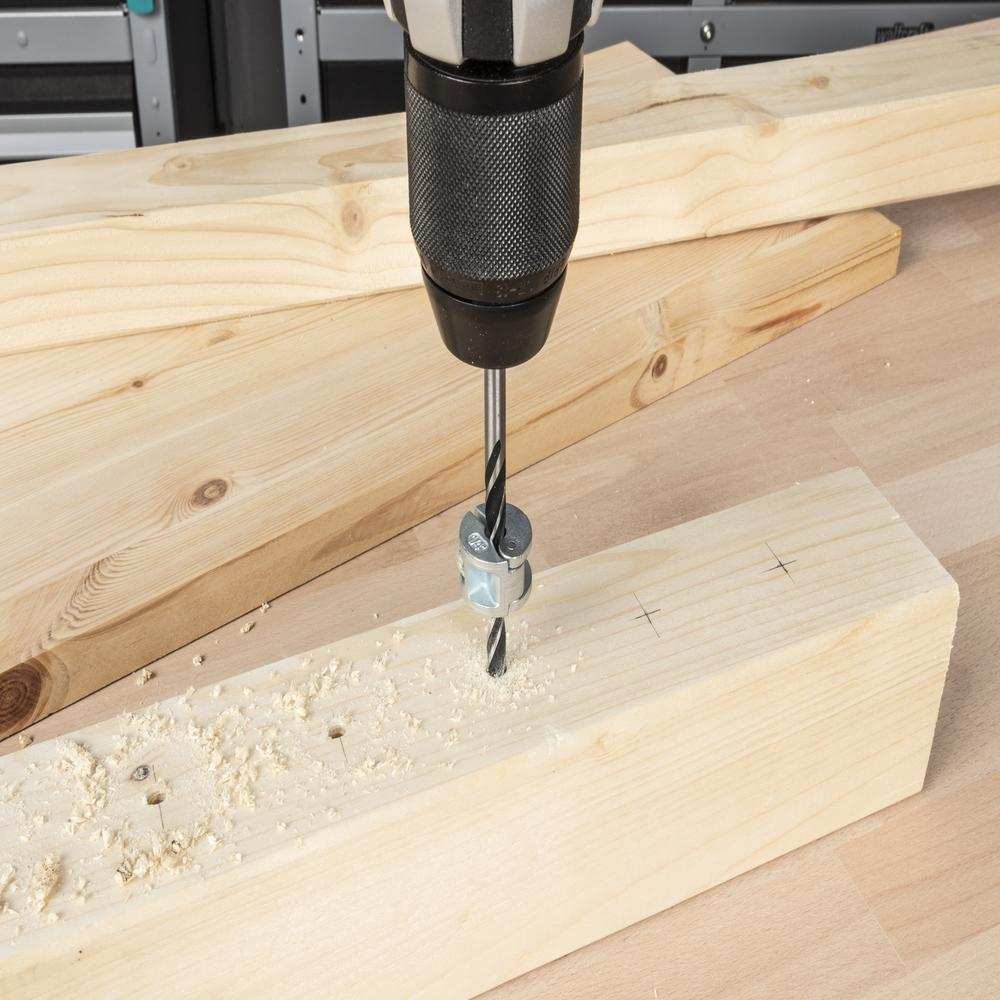 Wolfcraft Graničnik Dubine Bušenja Set Univerzalni fi 6, 8, 10 mm / 4 dijelni – 2755000 by Wolfcraft 2755000 Burgije /