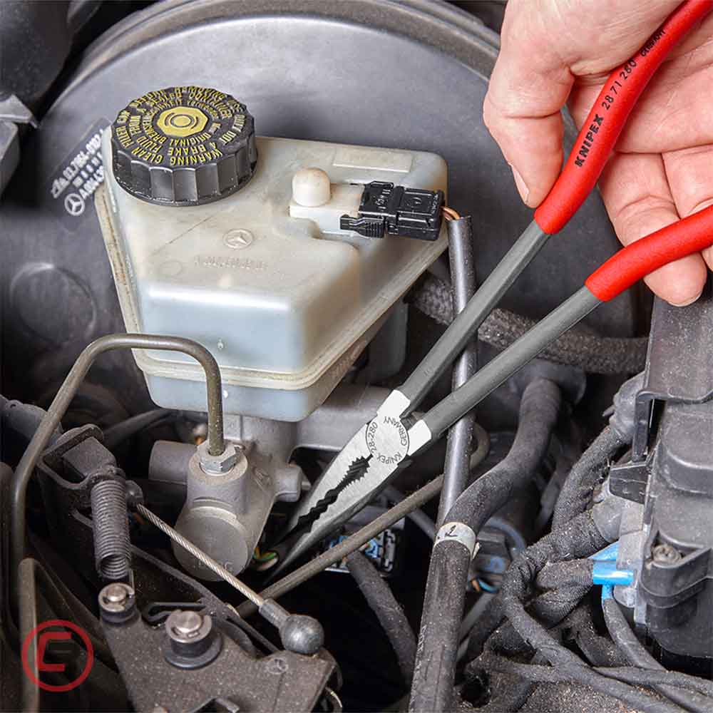 Knipex Kliješta Poluokrugla Špicasta Ravna 280 mm Mehaničarska – 28 71 280 by Knipex 28 71 280 Kliješta - detalj 5