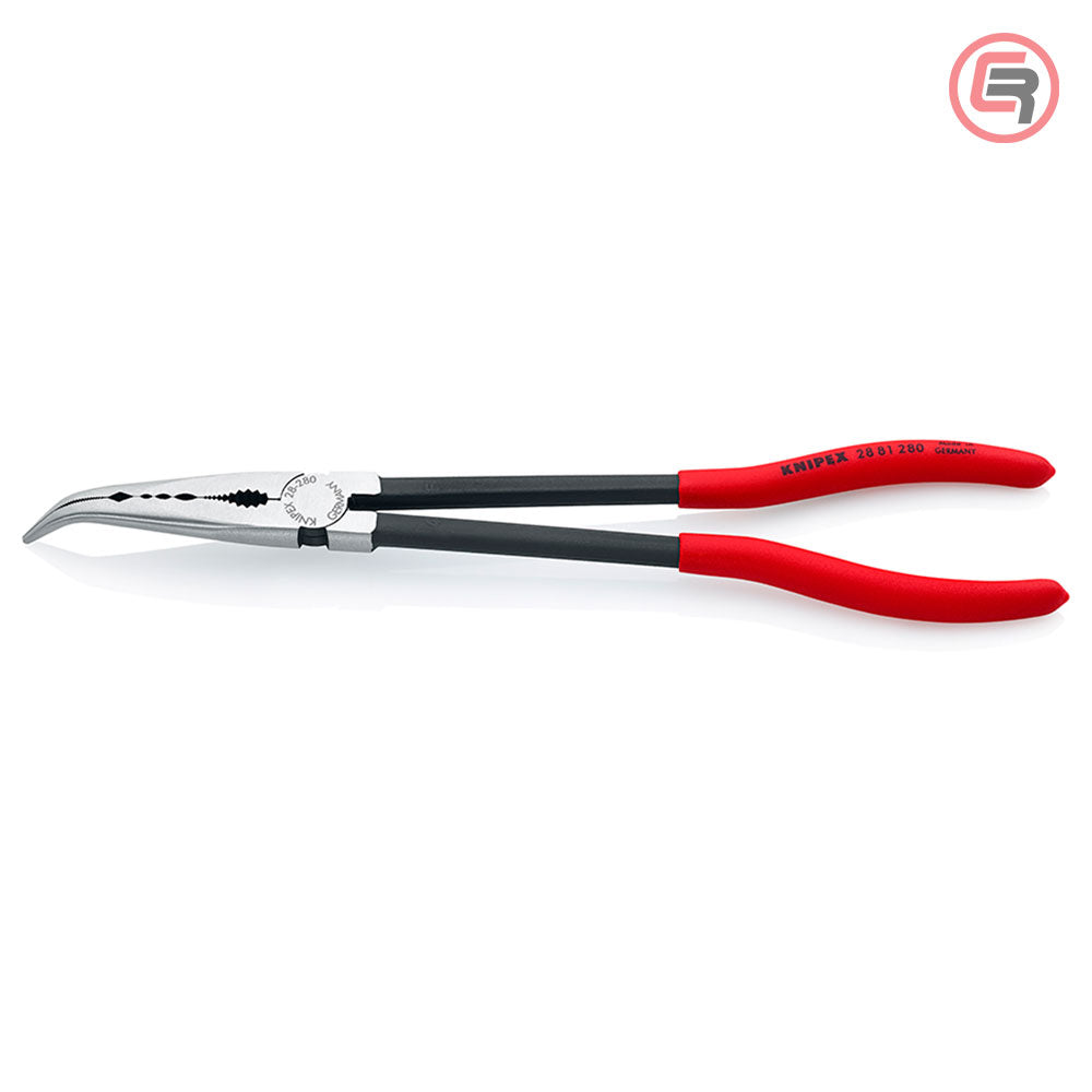 Knipex Kliješta Poluokrugla Špicasta Kriva 280 mm Mehaničarska – 28 81 280 by Knipex 28 81 280 Kliješta