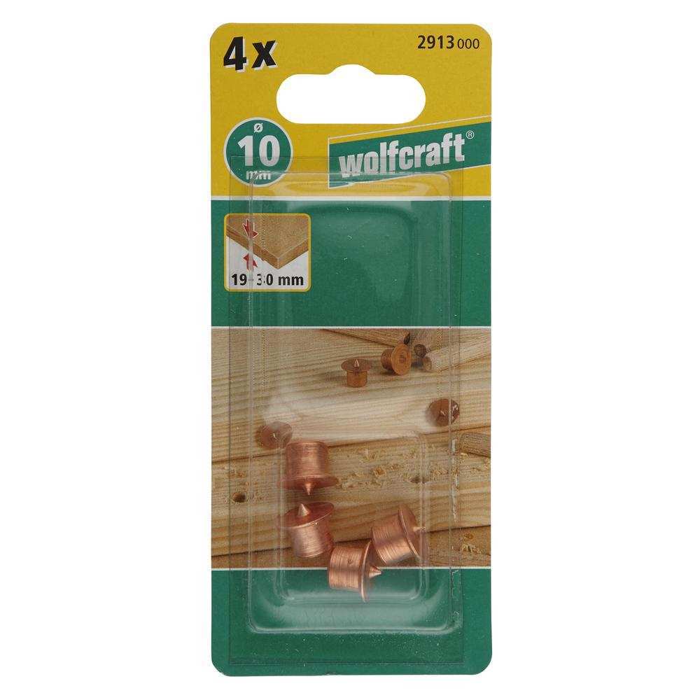Wolfcraft Alat Za Centriranje – Vrhovi Za Označavnje Rupe Za Tiple 10 mm / 4 kom – 2913000 by Wolfcraft 2913000 Ostali