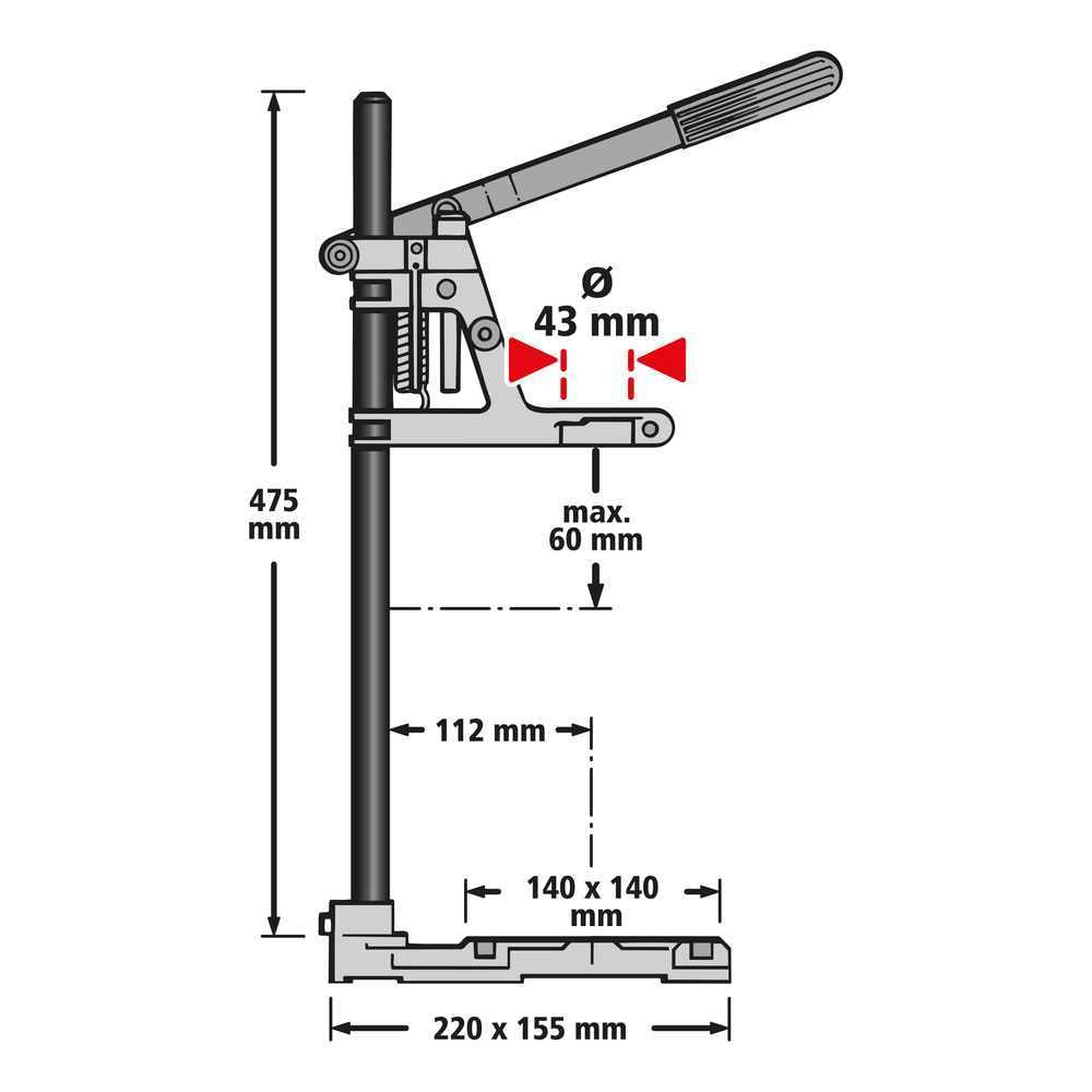 Wolfcraft Stalak Za Bušilicu Prihvata fi 43 / 160x230x500 mm – 3406000 by Wolfcraft 3406000 Ostali Pribor Za Bušilice