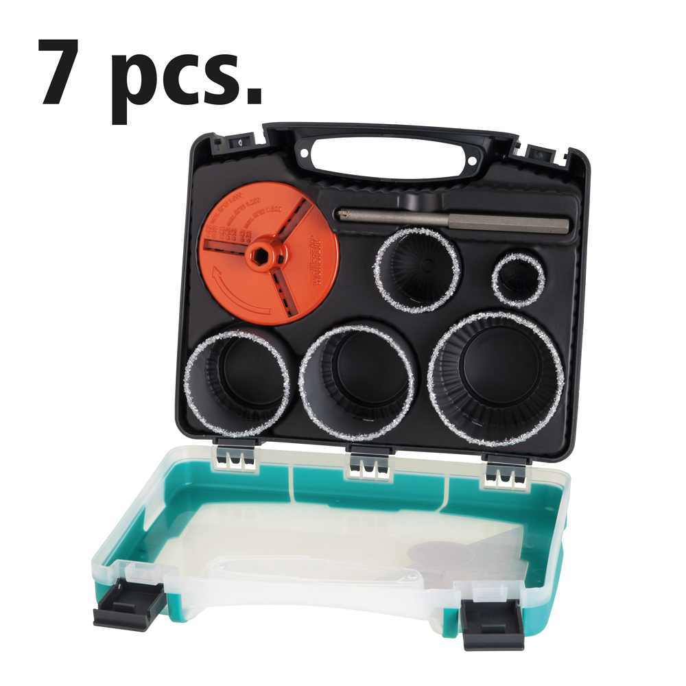 Wolfcraft Set Kruna Za Zidove Od Cigle i Kamena 33-83 mm / 7 dijelni – 3464000 by Wolfcraft 3464000 Garniture / Setovi