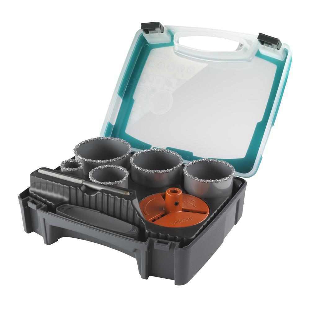 Wolfcraft Set Kruna Za Zidove Od Cigle i Kamena 33-83 mm / 7 dijelni – 3464000 by Wolfcraft 3464000 Garniture / Setovi
