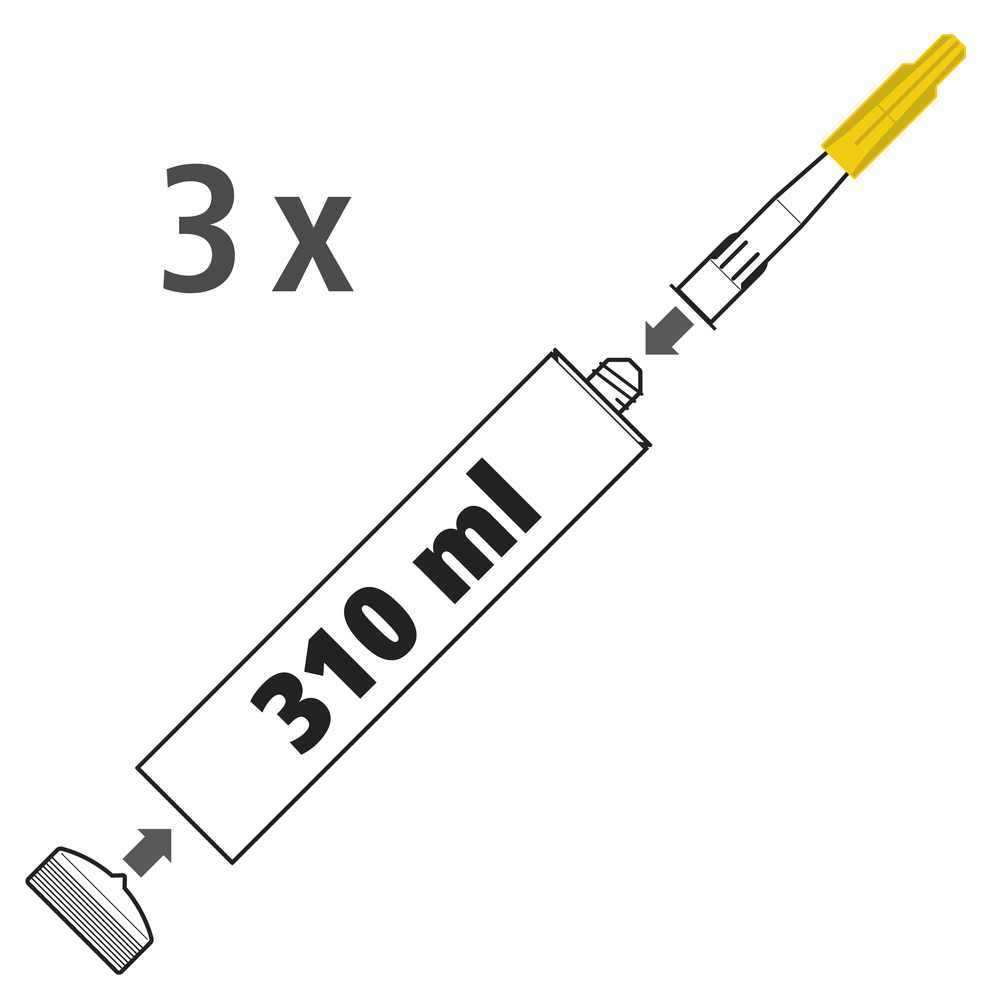 Wolfcraft Prazne Kartuše – Patrone 310 ml / 3 kom – 4044000 by Wolfcraft 4044000 Ostali Alati i Pribor - detalj 5