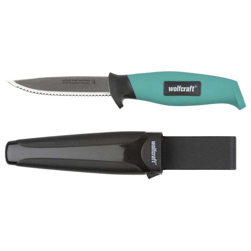 Wolfcraft Nož Sa Futrolom Nazubljena Oštrica 95 mm – 4086000 by Wolfcraft 4086000 Ručni Rezni Alat i Pribor