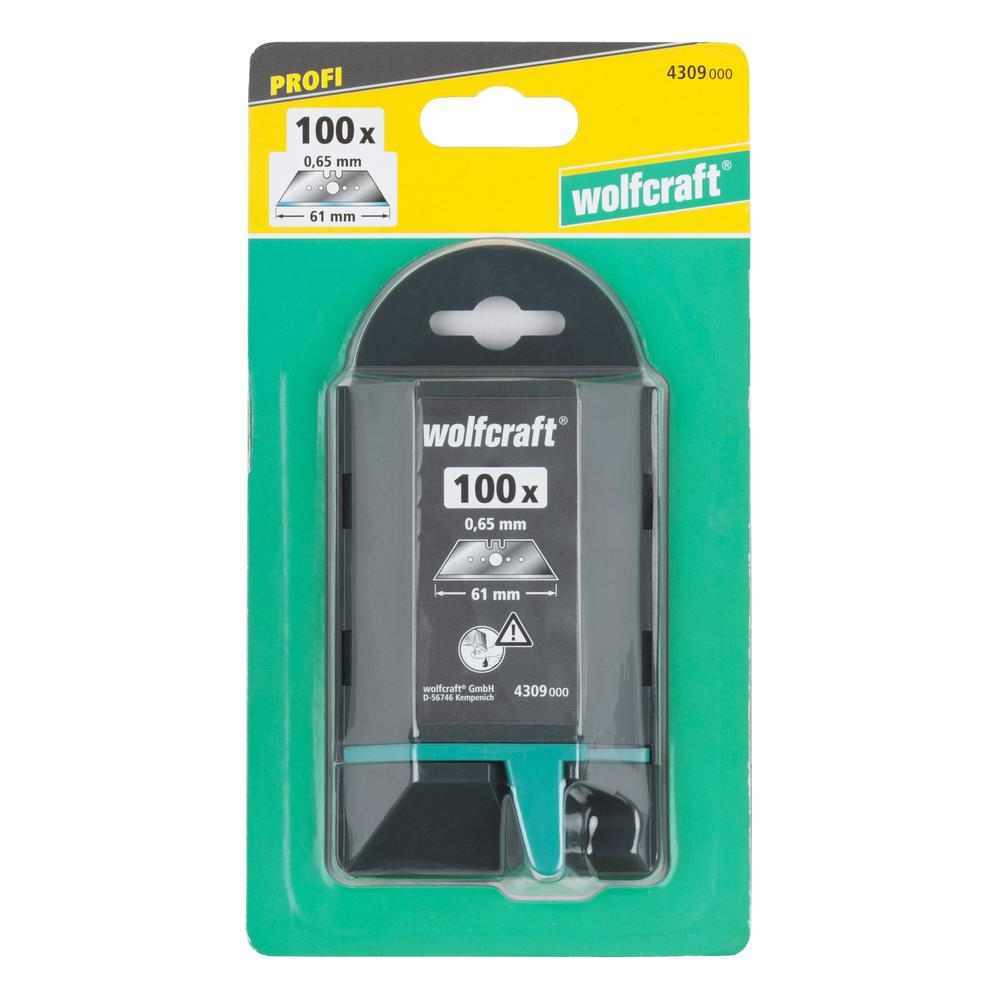 Wolfcraft Oštrice Za Skalper Trapezne Profi 0,65 x 61 mm / 100 kom – 4309000 by Wolfcraft 4309000 Ručni Rezni Alat i Pribor