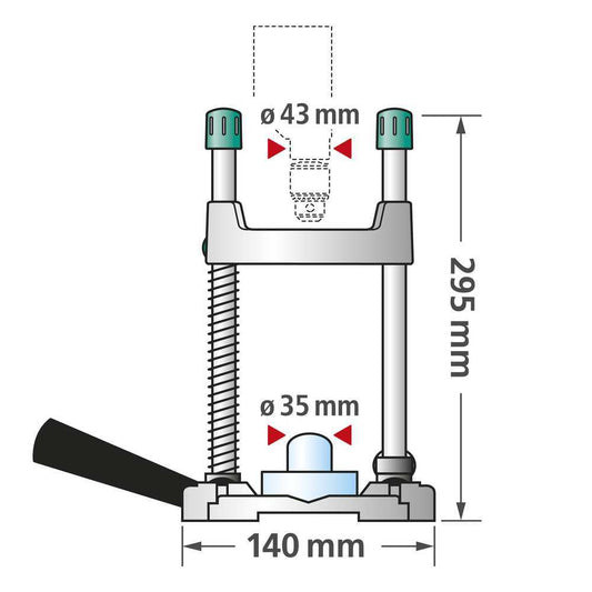 Wolfcraft Prenosni Stalak Za Bušilicu Tecmobil fi 43 mm – 4522000 by Wolfcraft 4522000 Ostali Pribor Za Bušilice - detalj 2