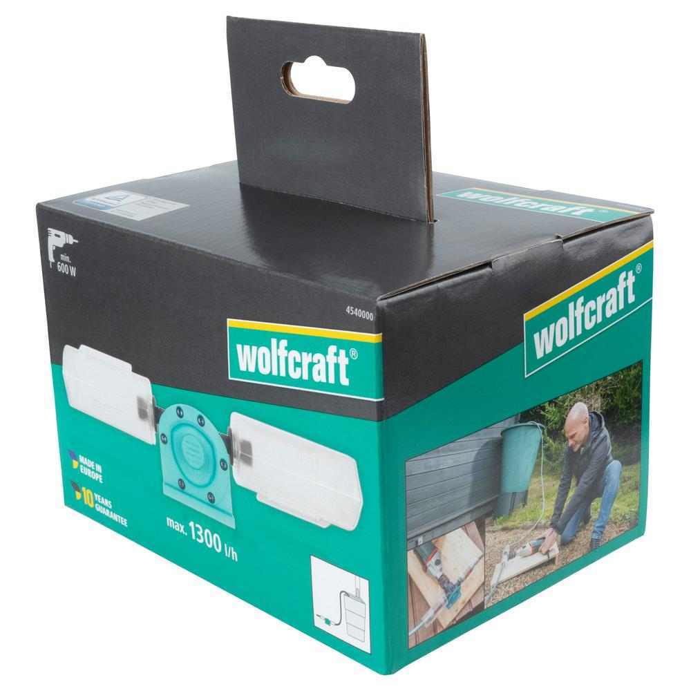 Wolfcraft Pumpa Pretočna Za Bušilicu Plastično Kućište SOLID 1300 l/h – 4540000 by Wolfcraft 4540000 Ostali Pribor Za