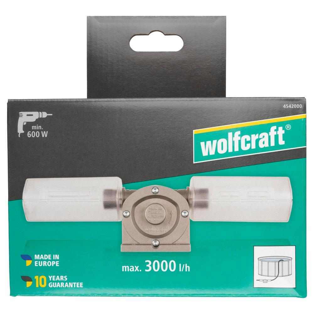 Wolfcraft Pumpa Pretočna Za Bušilicu Plastično Kućište PRO MAX 3000 l/h – 4542000 by Wolfcraft 4542000 Ostali Pribor Za