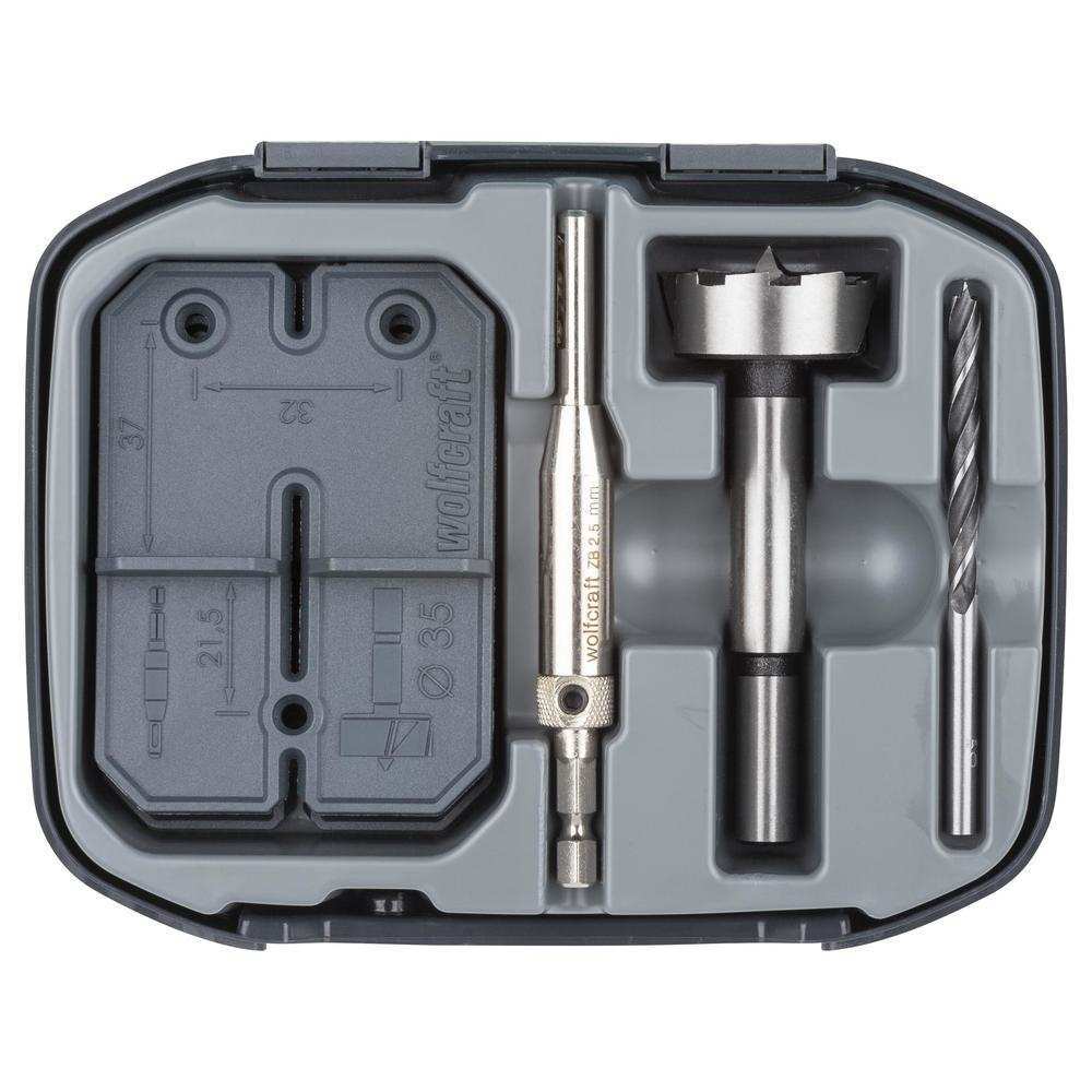 Wolfcraft Set Za Montažu Šarki fi 35 mm / 5 dijelni – 4656000 by Wolfcraft 4656000 Ostali Alati i Pribor - detalj 2