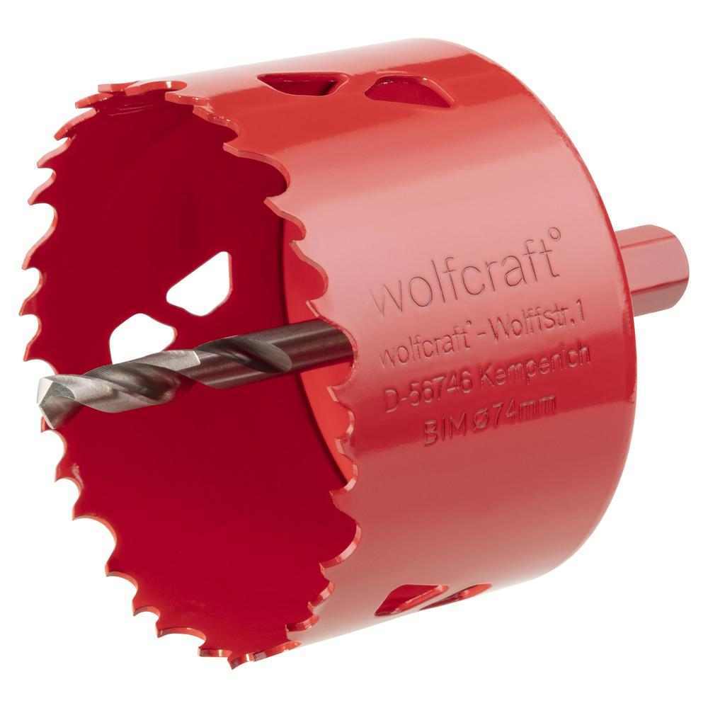 Wolfcraft Kruna HSS Bi-Metal fi 74 mm / 6-Kutni Prihvat 11 mm – 5475000 by Wolfcraft 5475000 Krune, Glodala
