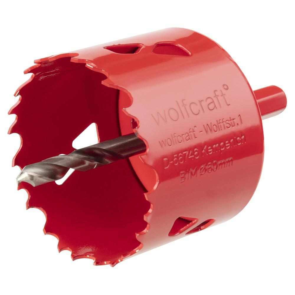 Wolfcraft Kruna HSS Bi-Metal fi 60 mm / 6-Kutni Prihvat 9,5 mm – 5484000 by Wolfcraft 5484000 Krune, Glodala