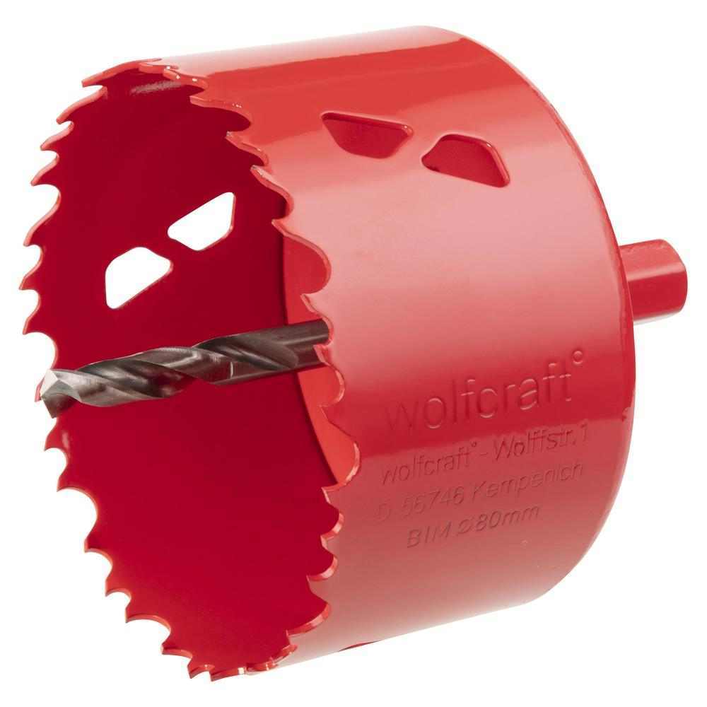 Wolfcraft Kruna HSS Bi-Metal fi 80 mm / 6-Kutni Prihvat 11 mm – 5485000 by Wolfcraft 5485000 Krune, Glodala