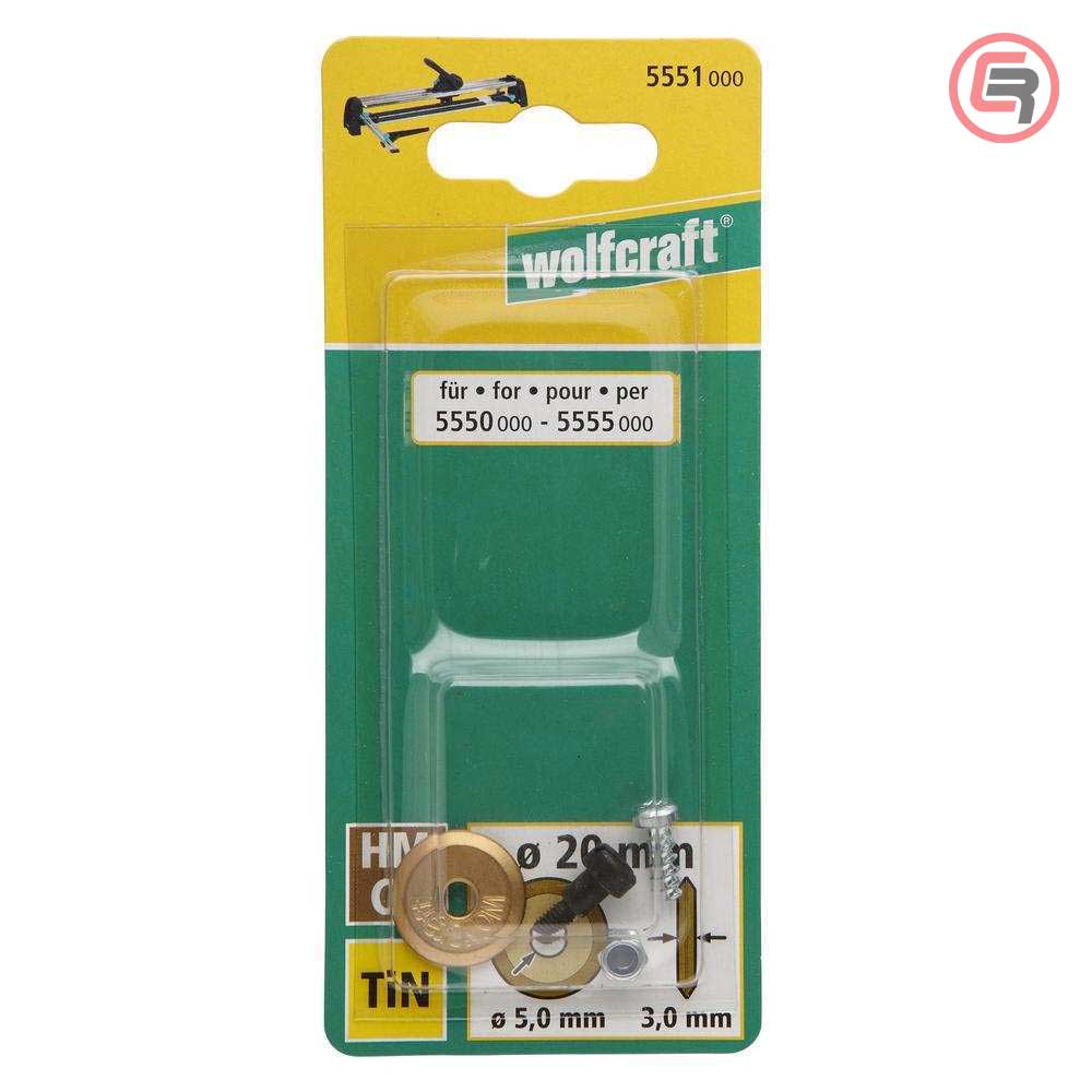 Wolfcraft Kružni Nožić Za Rezač Pločica 20 mm Wolfram – Karbid / 5551000 by Wolfcraft 5551000 Ručni Rezni Alat i Pribor