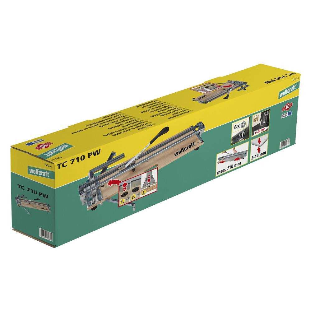 Wolfcraft Rezač Keramičkih Pločica Drvena Baza TC 710 PW / 710 mm – 5553000 by Wolfcraft 5553000 Ručni Rezni Alat i Pribor