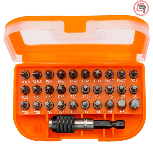 Bahco Set Bitova Ravni, Philips, Pozidriv, Hexagon, Torx 31 dijelni – 59/S31B by Bahco 59/S31B Bitovi, Adapteri, Držači