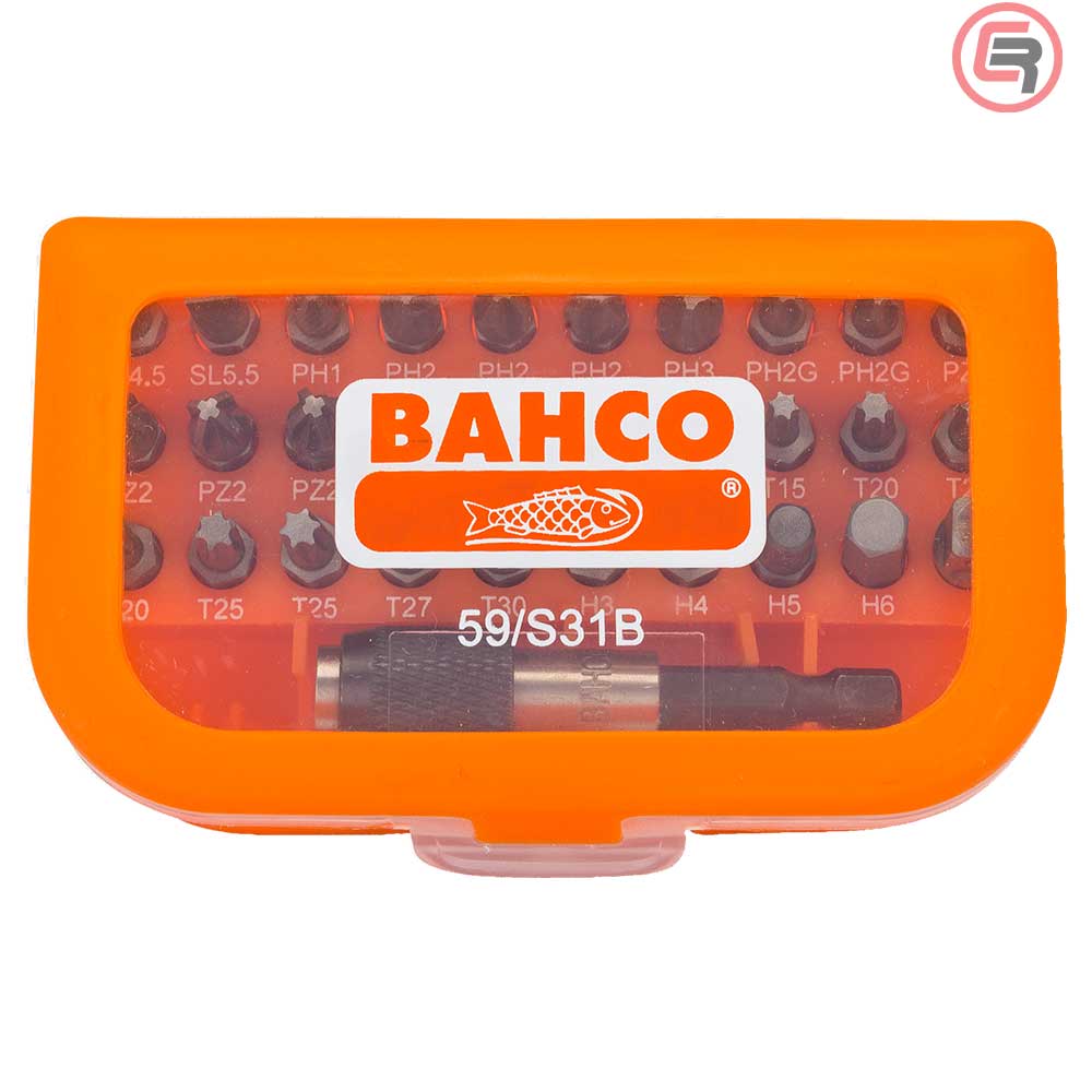 Bahco Set Bitova Ravni, Philips, Pozidriv, Hexagon, Torx 31 dijelni – 59/S31B by Bahco 59/S31B Bitovi, Adapteri, Držači