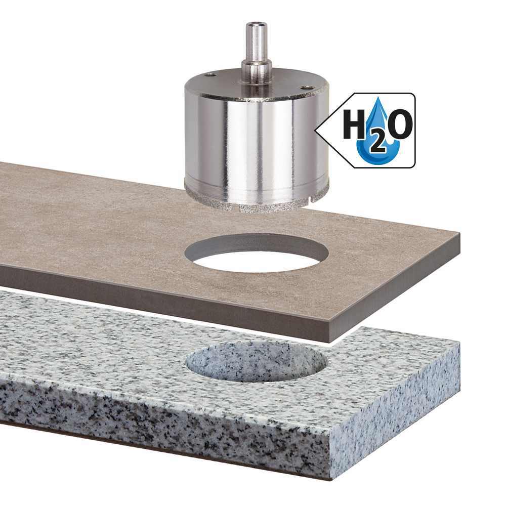 Wolfcraft Kruna Dijamantna Za Pločice “Ceramic” fi 35 / 45 mm Osovina 10 mm – 5926000 by Wolfcraft 5926000 Krune, Glodala