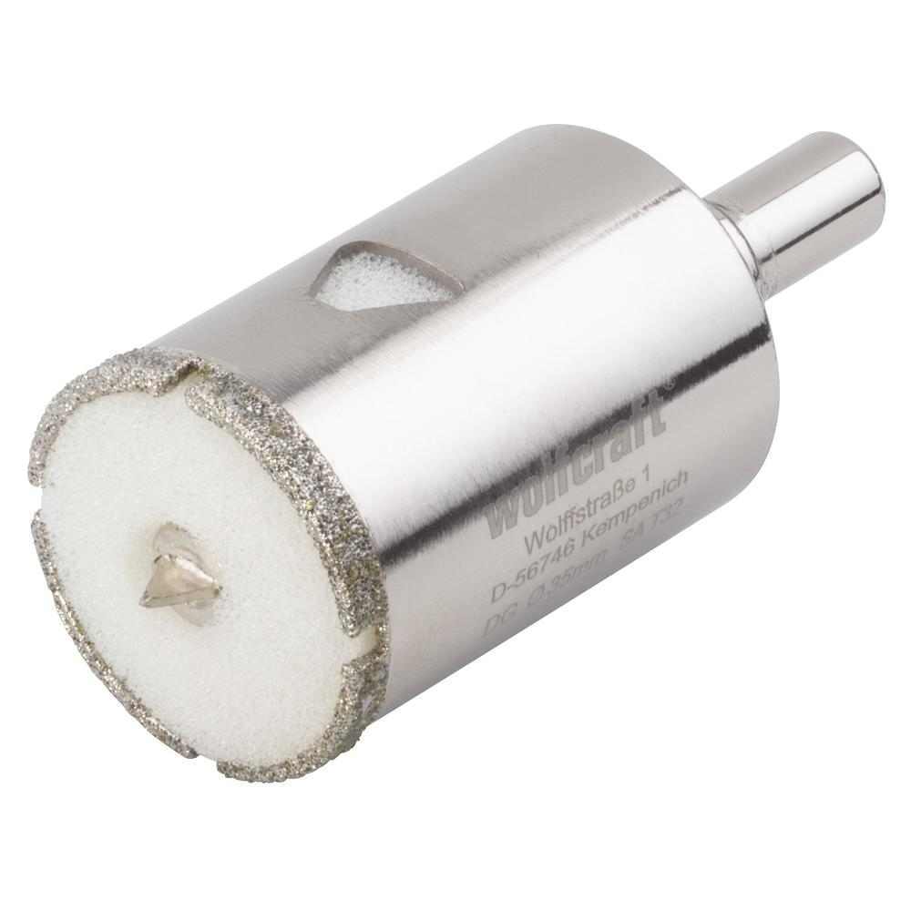 Wolfcraft Kruna Dijamantna Za Pločice “Ceramic” fi 35 / 45 mm Osovina 10 mm – 5926000 by Wolfcraft 5926000 Krune, Glodala