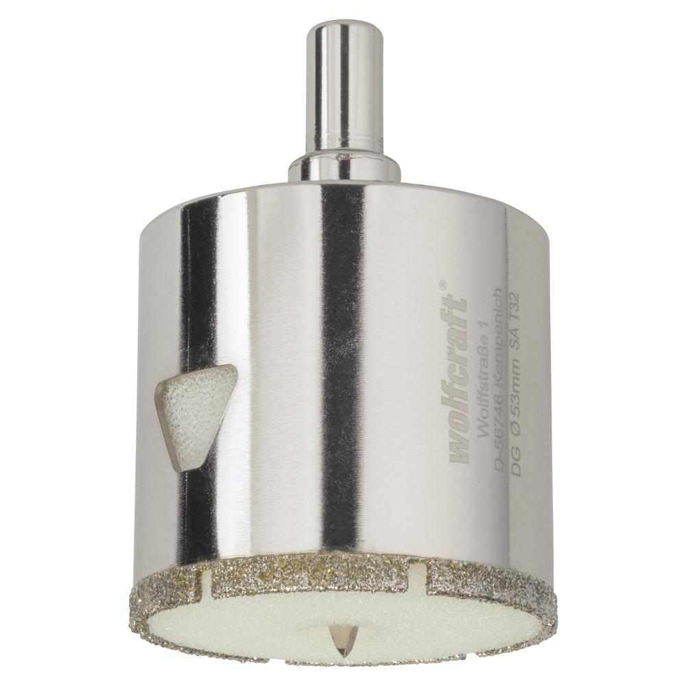 Wolfcraft Kruna Dijamantna Za Pločice “Ceramic” fi 53 / 45 mm Osovina 10 mm – 5929000 by Wolfcraft 5929000 Krune, Glodala