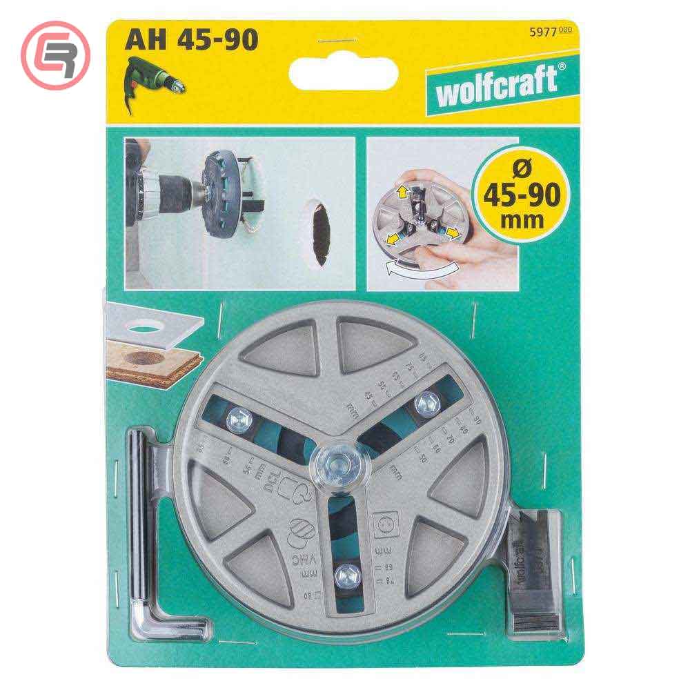 Wolfcraft Podesiva Krunska Pila Za Meko Drvo i Rigips fi 45 – 90 mm – 5977000 by Wolfcraft 5977000 Krune, Glodala - detalj 9