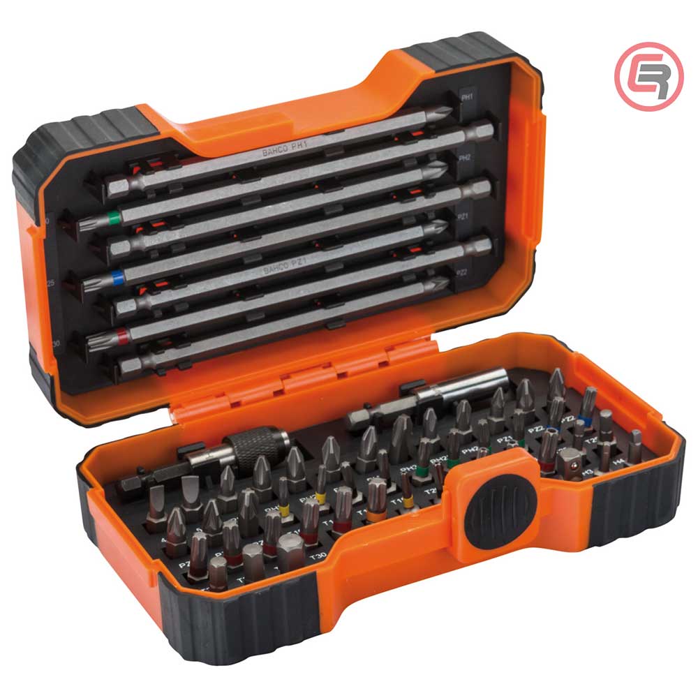 Bahco Set Bitova Ravni, Philips, Pozidriv, Hexagon, Torx 54 dijelni – 59/S54BC by Bahco 59/S54BC Bitovi, Adapteri, Držači