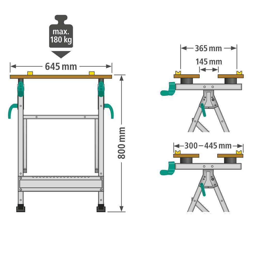 Wolfcraft Stol Radni i Stezni Master 200 / 645 x 450 x 800 mm – 6177000 by Wolfcraft 6177000 Ostali Alati i Pribor - detalj 3