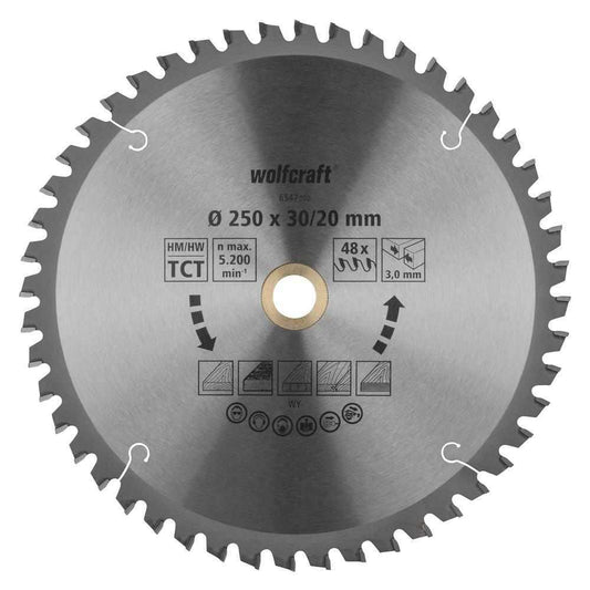 Wolfcraft list kružne pile 6547000, 250 mm, 48 zuba