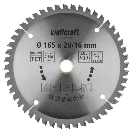 Wolfcraft 6621000 list kružne pile 165 mm sa 48 zuba